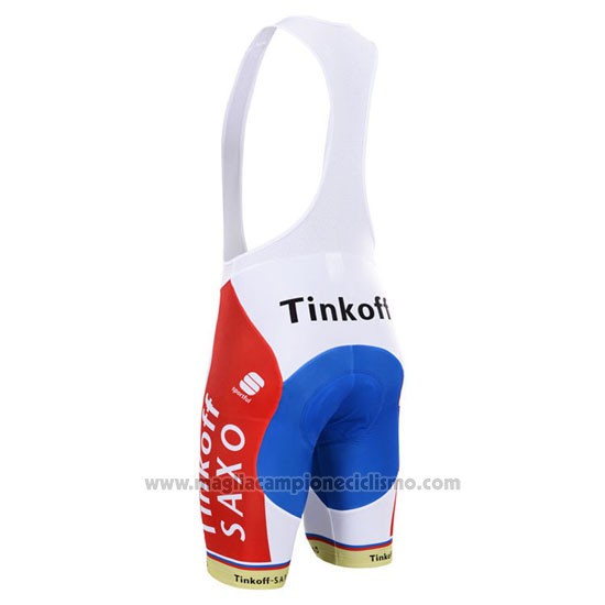 2015 Abbigliamento Ciclismo Tinkoff Saxo Bank Campione Slovacchia Manica Corta e Salopette